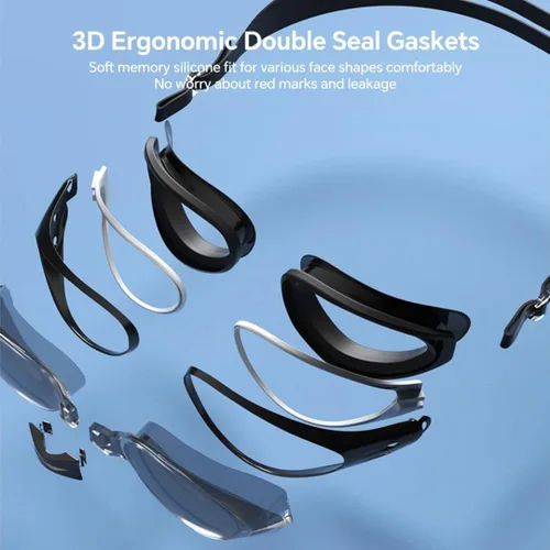 Miniatura 4 de Gafas de natación para miopía, polarizadas, antivaho, sin fugas, para mujeres, hombres, niños y adultos Negro (Smoke Black)