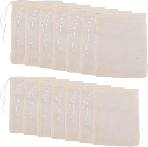 Miniatura 10 de AUEAR, Bolsas de sopa de algodón reutilizables con cordón para café, medicina china, bolsa de té, colar hierbas, estopilla, caldo de huesos, 4"x6