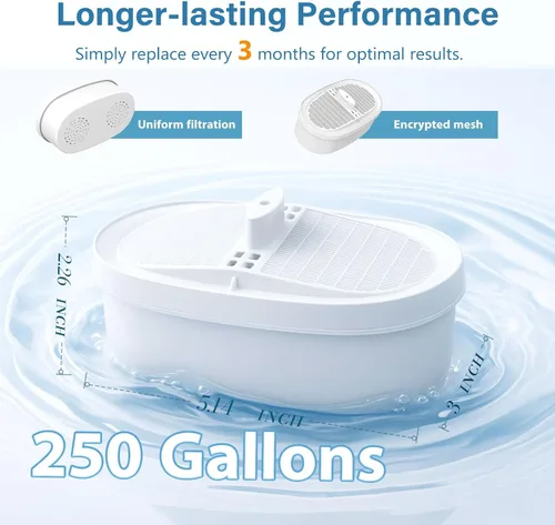 Miniatura 2 de 3 filtros de agua de repuesto para todos los sistemas de filtración de jarra de gota de agua, apto para gotas de agua, WD-PF-01A Plus, reduce PFAS