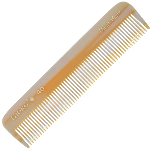 Miniatura 14 de Giorgio G27 - Peine de bolsillo para dientes finos, hecho a mano, alisador de pelo para el cuidado diario del cabello, bigote y barba para hombres