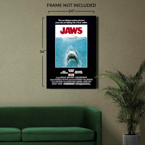 Miniatura 5 de HISTORIX Póster vintage de película de mandíbulas de 1975, póster de película vintage de mandíbulas de película de taquilla, arte de pared, póster