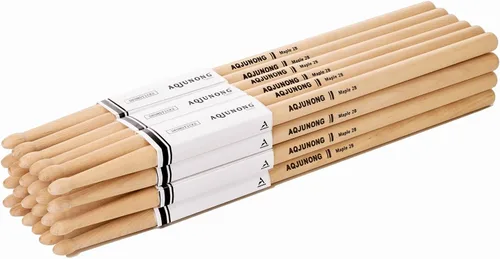 Baquetas AQJUNONG, 12 pares de baquetas de arce 2B | Punta clásica de madera de arce, tambor acústico, juego electrónico, accesorios de percusión