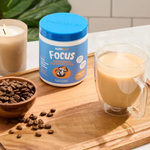Miniatura 3 de Nutricost Nutrizen AM Focus - Bebida adaptogénica de hongos (sabor a café con leche) 30 porciones, incluye Reishi, melena de león, shiitake