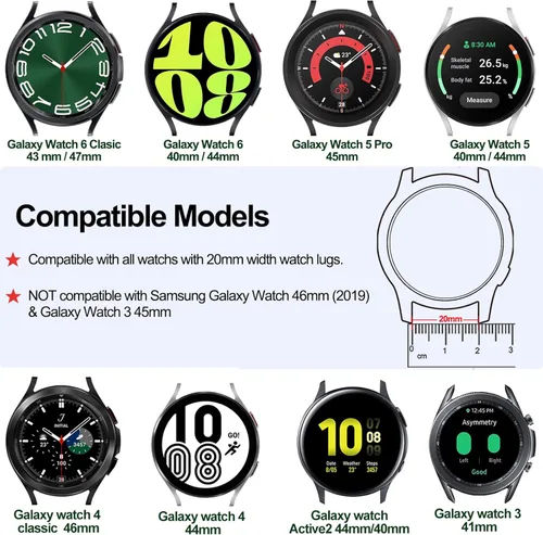 Miniatura 2 de ZPJPPLX Correa Universal de Liberación Rápida para Reloj, Correas de Metal de Acero Inoxidable de 18mm 20mm 22mm para Samsung Galaxy Watch 6/5/4/3
