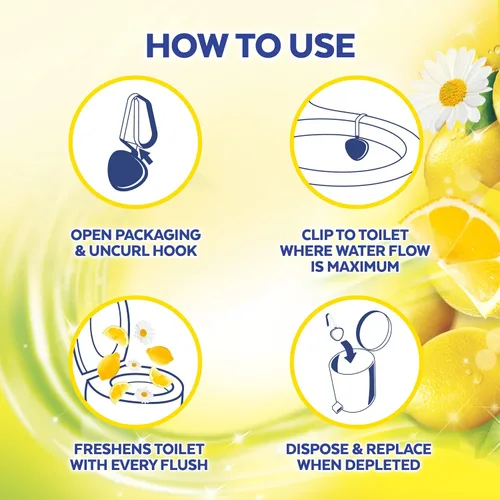 Miniatura 5 de Lysol Limpiador automático de inodoro en el tazón, limpia y refresca el inodoro, aroma a brisa de limón (paquete de 2)