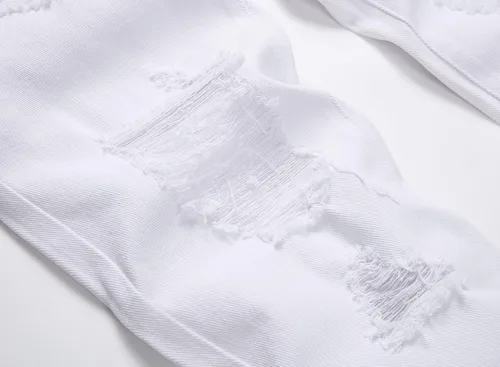 Miniatura 5 de OIIIO Pantalón vaquero de pierna recta rasgados para hombre