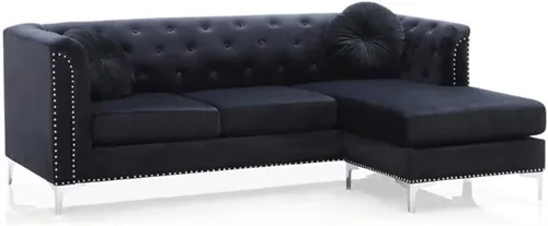 Miniatura 20 de Glory Furniture Sofá de dos plazas Pompano Velvet en negro