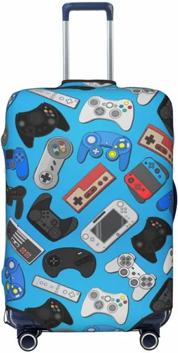 Miniatura 13 de Fundas elásticas lavables para equipaje con patrón de controlador de videojuegos, protector de equipaje para maleta de viaje, funda protectora