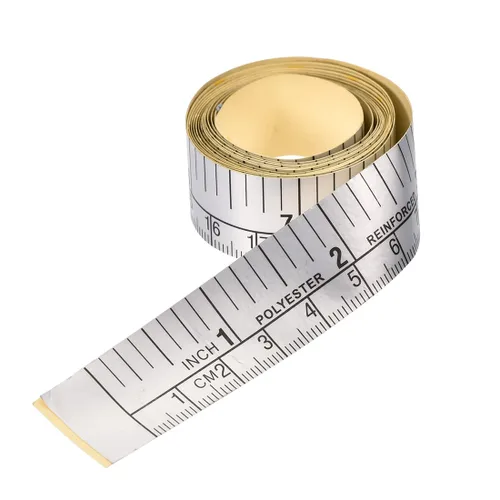 Miniatura 5 de uxcell Cinta métrica autoadhesiva con fracciones de 12 pulgadas, regla de banco de trabajo, cinta métrica para despegar y pegar para carpintería