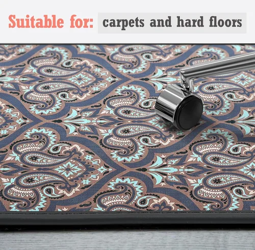 Miniatura 6 de Tapete para Silla de Oficina de Servicio Pesado para Alfombra y Piso de Madera Dura, Tapete Bohemio para Silla de Escritorio, Alfombra 36'' x 48