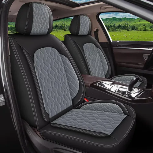 Miniatura 14 de DISUTOGO Fundas de asiento para Toyota 4Runner 2003-2024 2025: juego completo de fundas de asiento de automóvil impermeables de piel sintética