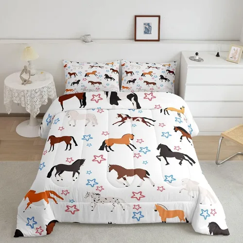 Miniatura 9 de jejeloiu Lindo juego de edredón de mariquita roja de dibujos animados, juego de ropa de cama para niños y niñas, decoración de animales kawaii