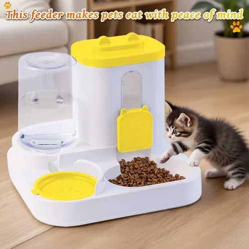 Miniatura 3 de Gravity - Comedero automático para gatos y dispensador de agua, 2 en 1, paquete de 2 unidades de autoalimentación de gran capacidad para perros