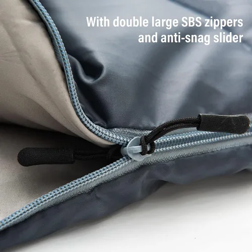 Miniatura 4 de BISINNA Saco de dormir XXL (90.55 x 39.37 pulgadas) para adultos grandes y altos, 3-4 estaciones, tamaño grande, cálido y cómodo, impermeable