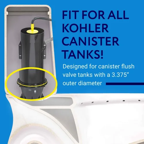 Miniatura 5 de Paquete de 2 sellos de válvula de descarga compatible con Kohler, repuesto para inodoro (equivalente a K GP1059291)