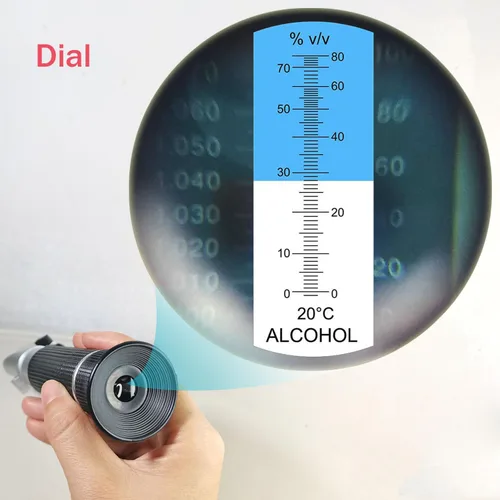 Miniatura 4 de Agriculture Solutions Refractómetro de Alcohol para Medición de Porcentaje de Volumen de Alcohol Espirituoso con Compensación Automática