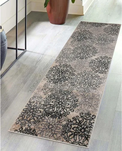 Miniatura 16 de SUPERIOR – Alfombra de área contemporánea de la colección Leigh - Alfombra moderna de 5/16 de pulgada (8 mm) de pelo con diseño de medallón floral