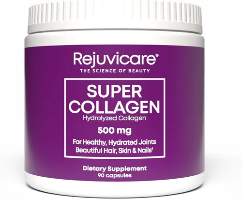 Rejuvicare Cápsulas de súper colágeno para belleza, articulaciones saludables, cabello, piel y uñas, 90 porciones, multi, (N8745)