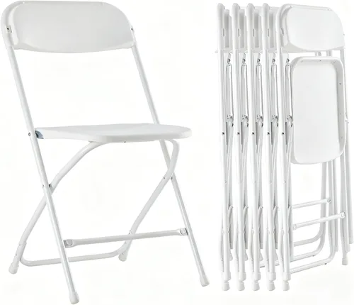 Miniatura 8 de HealSmart Paquete de 2 sillas plegables con asientos acolchados de cuero y marco de metal duradero, cómodas, plegables, portátiles, asiento