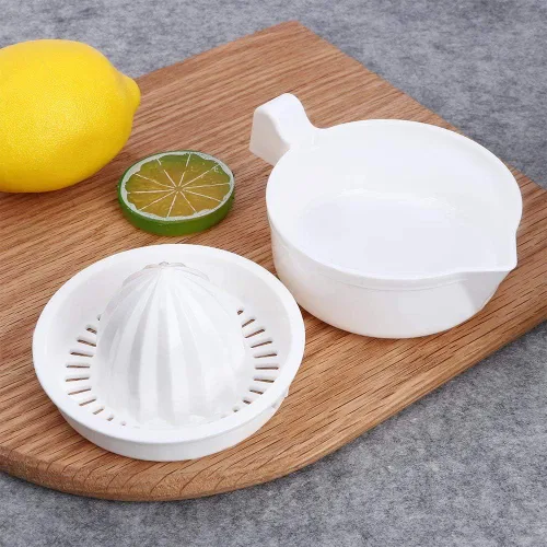 Miniatura 7 de Exprimidor de cítricos y naranja, mini exprimidor manual de plástico de doble capa de cítricos naranja limón fruta exprimidor manual con mango