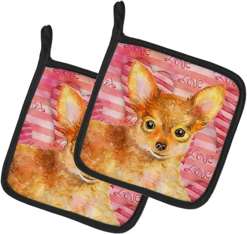 Miniatura 177 de Caroline's Treasures BB9655PTHD - Juego de soportes para ollas de cocina resistentes al calor, almohadillas calientes para horno, 7 1/2 x 7 1/2