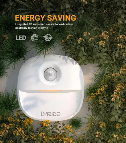 Miniatura 9 de Lyridz Luz nocturna enchufable con sensor de movimiento y sensor de atardecer a amanecer, luz nocturna blanca fría regulable con brillo ajustable