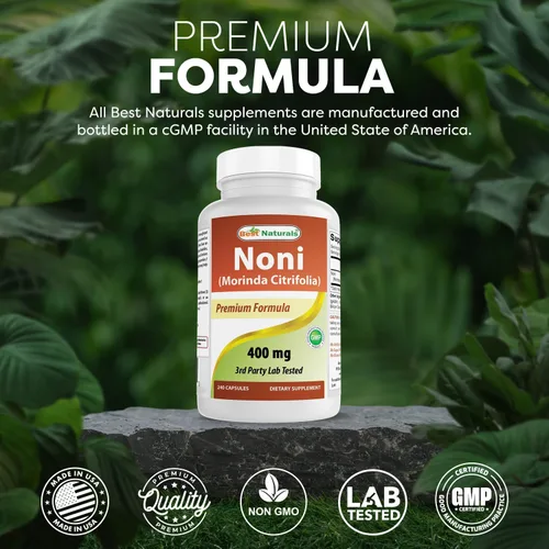 Miniatura 5 de Best Naturals Noni 400 mg 240 Cápsulas
