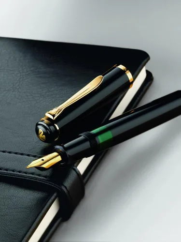 Miniatura 3 de Pelikan Pluma estilográfica mediana, color negro (994004)