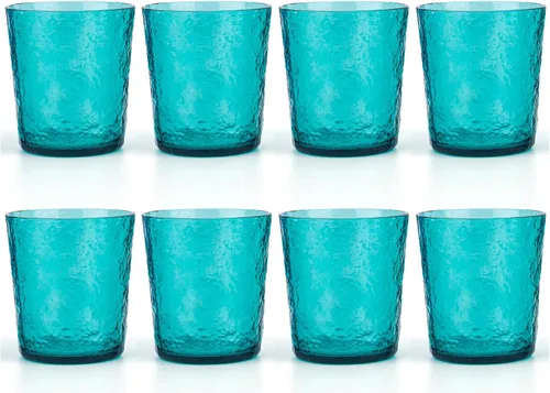Miniatura 8 de KX-WARE Vasos de plástico de acrílico de 12 onzas, juego de 8 unidades, color azul Gris