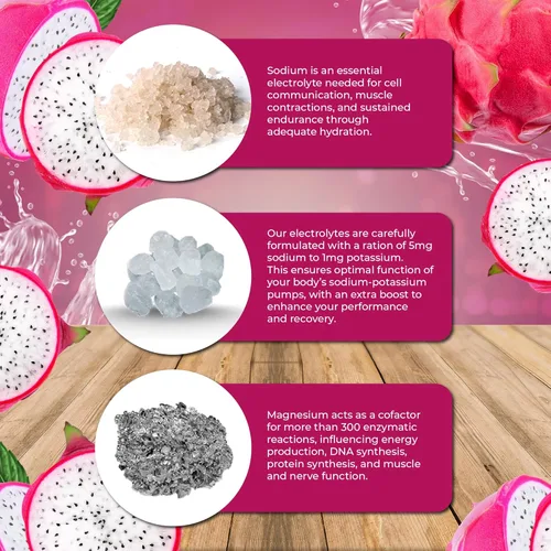 Miniatura 3 de Santa Cruz Paleo Polvo de Electrolitos, Sabor a Fruta del Dragón, Mezcla de Bebida de Hidratación Sin Azúcar con Sal Rosa del Himalaya, Sal Marina