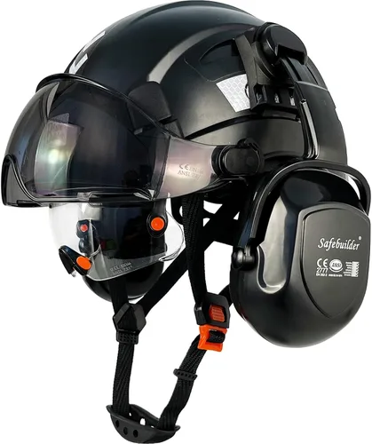 Miniatura 10 de SAFEBUILDER Casco de Seguridad Industrial con Visera Orejeras Casco Duro con Visera Cascos Duros Ventilados Trabajo de Construcción Protección