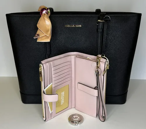 Miniatura 4 de Michael Kors MICHAEL Michael Kors Jet Set - Bolso de hombro grande TZ con gancho para bolso de muñeca con doble cremallera