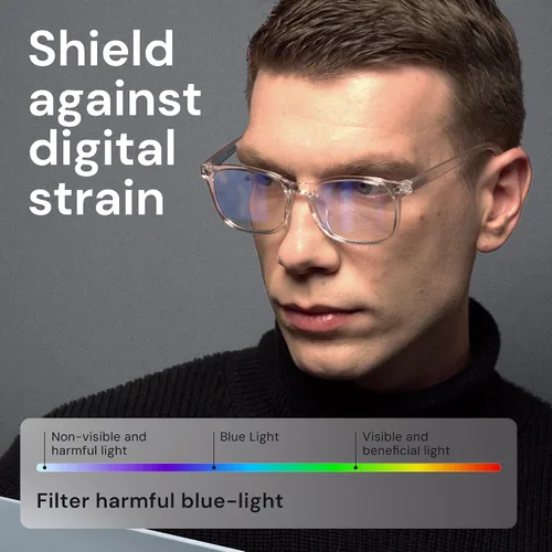 Miniatura 5 de Gaoye Eyewear Frames for Men - Blue Light Blocking Square Glasses, Anti UV Ray Computer Gaming, Blue Blockers for Women