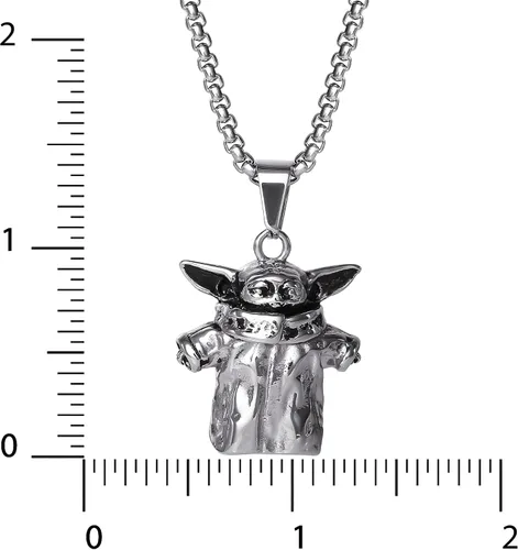 Miniatura 3 de Star Wars Stainless Steel Necklaces for Men Character Pendant Designs 22 Box Chain