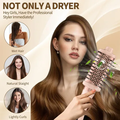 Miniatura 6 de Plancha rizadora de pelo 3 en 1 para cabello corto y largo, cepillo para secador, gran herramienta profesional de peluquería, regalo para mujeres