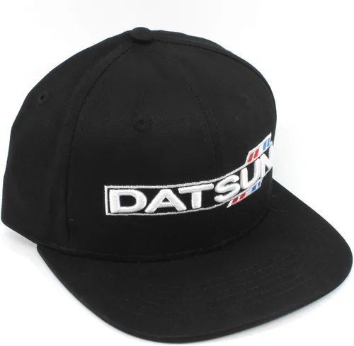 Miniatura 2 de Rotary13B1 Gorra de béisbol Datsun NegroSombrero - Estilo C ala plana, Negro