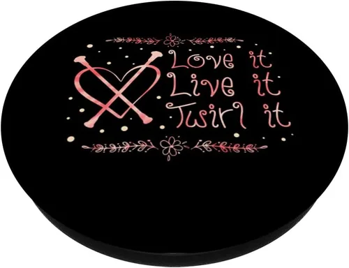 Miniatura 2 de Love It Live It Twirl It for a Baton Twirler Baton Twirling PopSockets intercambiables PopGrip