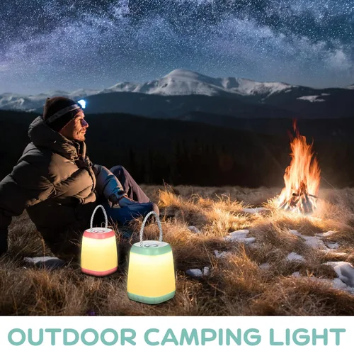 Miniatura 5 de VIHOSE 6 faroles de camping grandes con batería de 4.92 x 3.54 x 3.54 pulgadas, LED portátil, luz nocturna para camping, 3 modos, inalámbrica