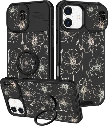 Miniatura 22 de Funermei Funda 2 en 1 para iPhone 13/iPhone 14 para mujeres, linda funda de teléfono con calavera para niñas, diseño de esqueleto gótico, divertido