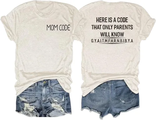 Doble impresión mujeres código mamá verano casual béisbol manga corta camisetas tops mujeres blazers trabajo casual