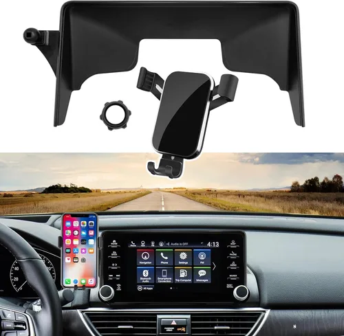 Miniatura 10 de Compatible con soporte para teléfono Honda Civic 2016-2021, ranura de luz de peligro de montaje, para soporte de teléfono Civic Air Vent de 10ª