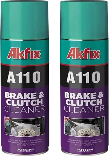 Akfix A110 Limpiador de piezas de frenos – Removedor de polvo y óxido fuerte sin cloro, limpiador de frenos en aerosol, limpiador de manos para