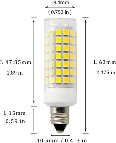 Miniatura 2 de Bombillas LED E11 completamente nuevas, 7 vatios, reemplazo de bombillas halógenas de 75W 100W, 720 lúmenes, blanco cálido 3000K JD T3 / T4 E11 mini