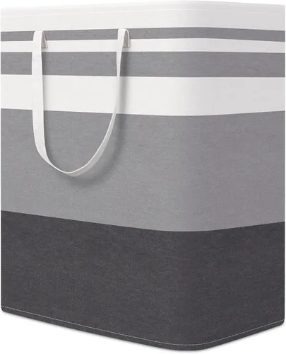 Miniatura 16 de HomeHacks Cesta de lavandería grande, impermeable, cesta de lavandería independiente, cesta de ropa alta plegable con asas extendidas para ropa