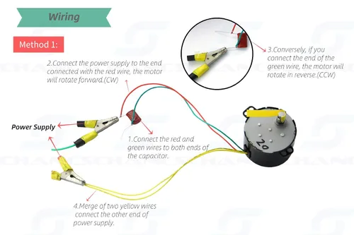 Miniatura 7 de CHANCS motor eléctrico síncrono de la CA 110V 1/1.2RPM del motor de baja velocidad 50KTYZ pequeño