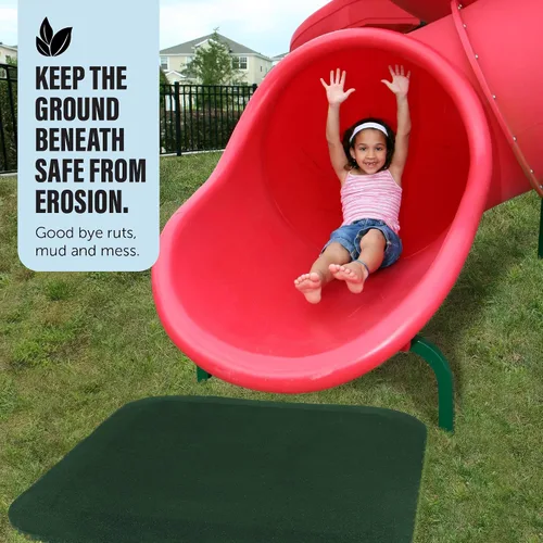 Miniatura 5 de Playsafer Alfombrilla de goma comercial resistente para toboganes y columpios, 1.5 pulgadas de grosor, 36 x 36 pulgadas