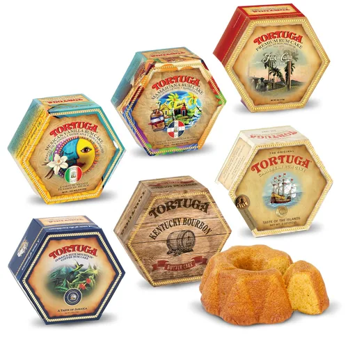 Miniatura 25 de TORTUGA Pastel de ron Caribbean Mamajuana – Pastel de ron caribeño de 16 onzas – Paquete de 4 – El regalo gourmet perfecto para rellenar calcetines