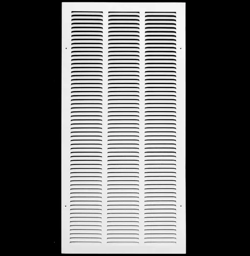 Miniatura 101 de HVAC Premium 30' x 10' [Abertura de conducto] Rejilla de aire de retorno de acero estampado plano - Pared lateral y techo - Cubierta de conducto
