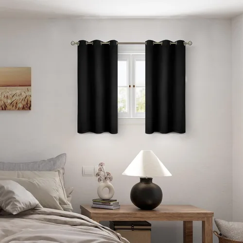 Miniatura 2 de BGment Cortinas de 45 pulgadas para dormitorio - Cortinas opacas cortas para ventana pequeña/café, cortinas con aislamiento térmico con ojales, 2
