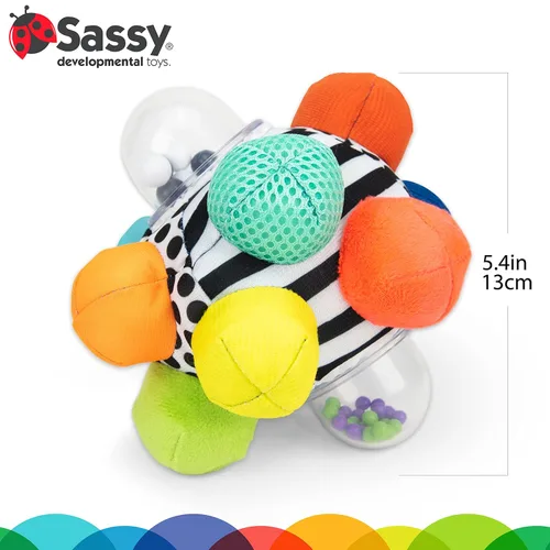 Miniatura 3 de Sassy Developmental Bumpy Ball, Azul